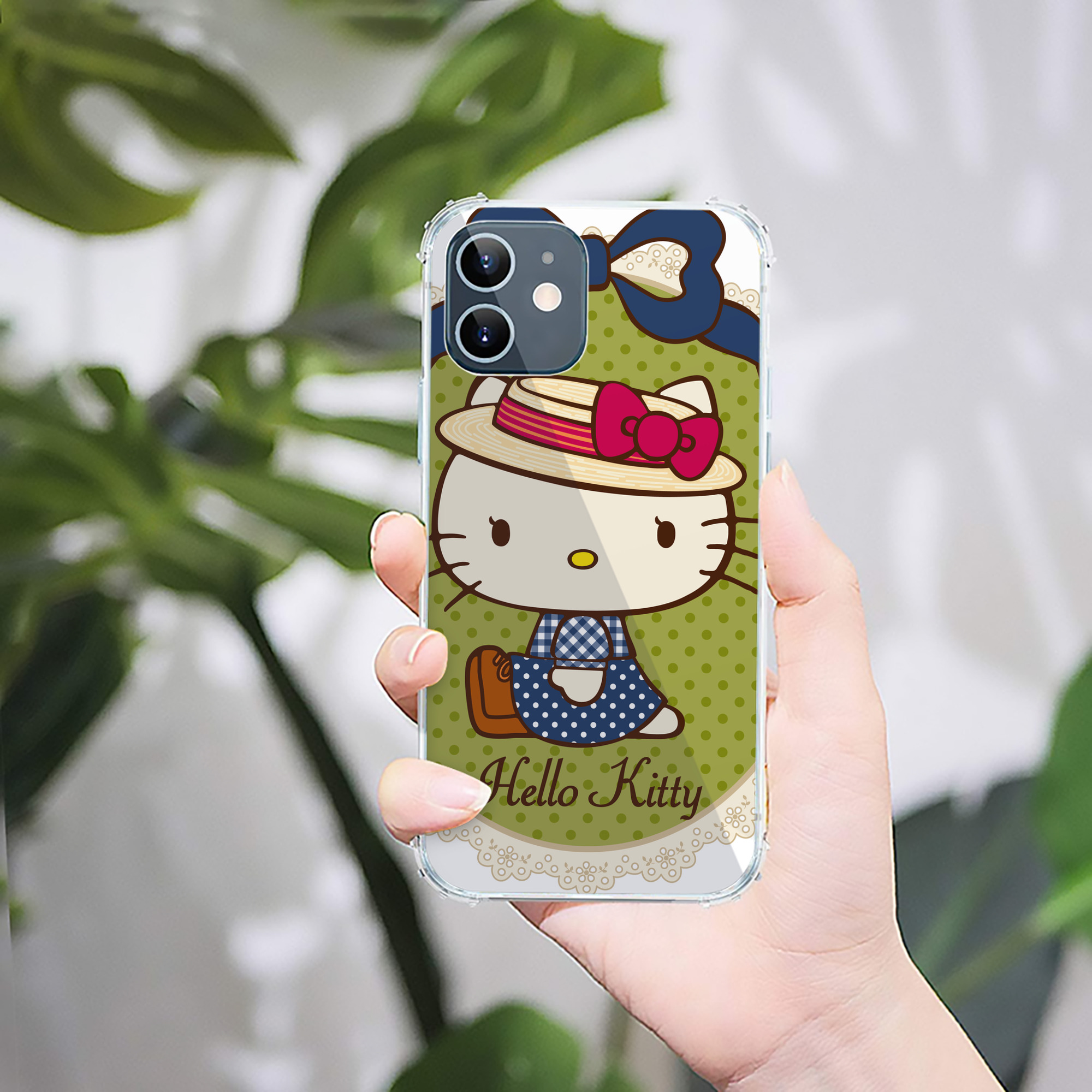 （画像用） Hello Kitty ハローキティ 【iPhone 12シリーズ対応】透明スマホケース（クリアソフトケース）
